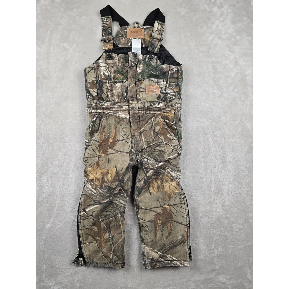 C.E. Schmidt Insulated Bib Overalls Toddler 4T Camo RealTree Hunting Workwear